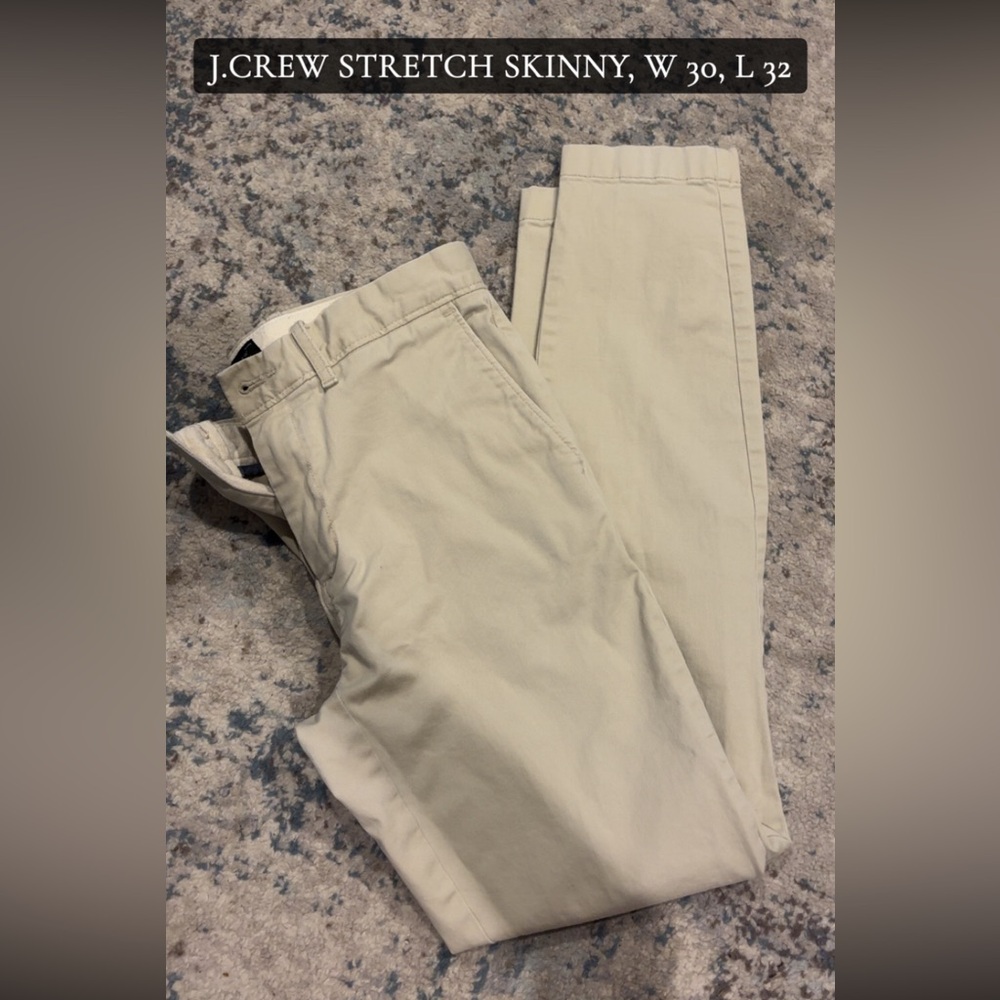 J. Crew Stretch Skinny Khakis - Light Tan